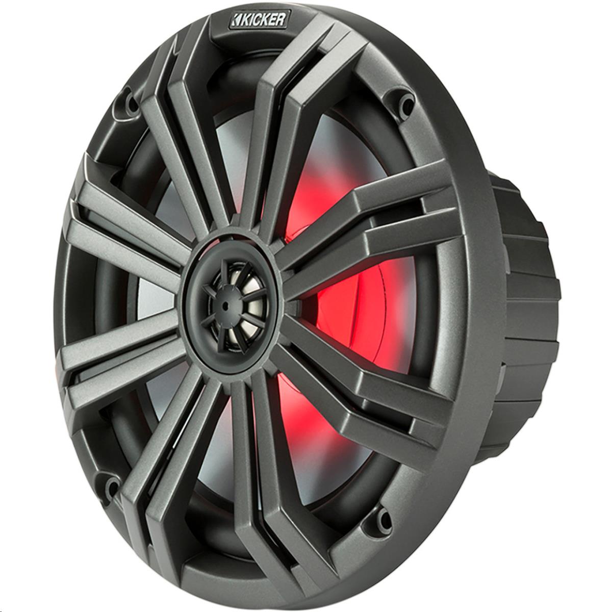 All Weather Coaxial 8in. Speakers with 7-color LED and 1in. - 4 ohm - 150W RMS