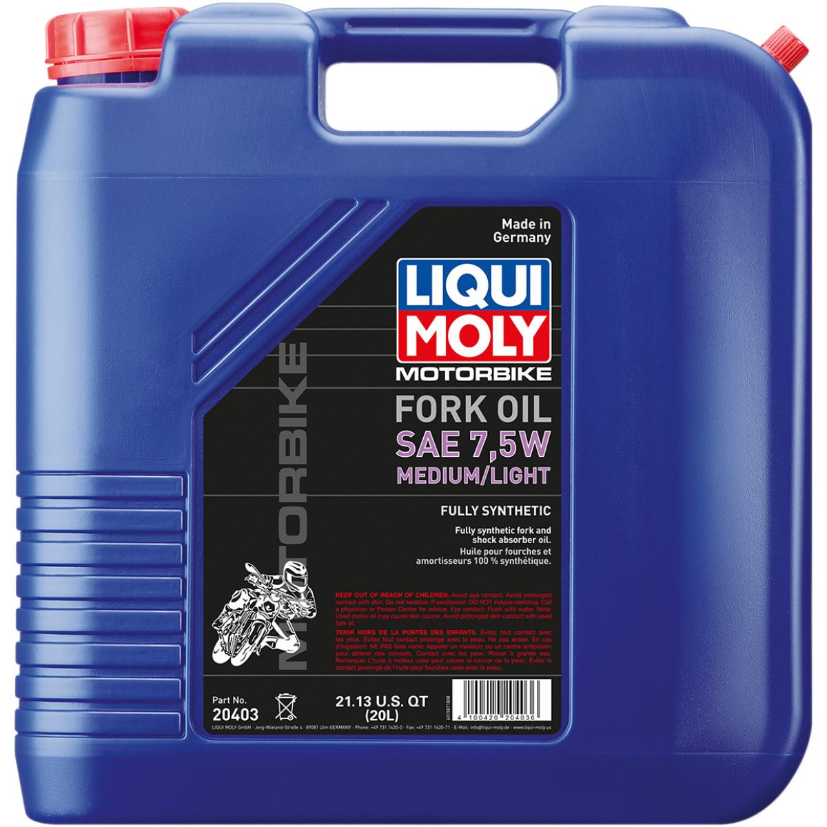 Fork Oil - 7.5W Med/Light - 20L