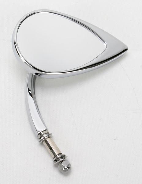 Tear-Drop Mirror - Chrome, Short Stem