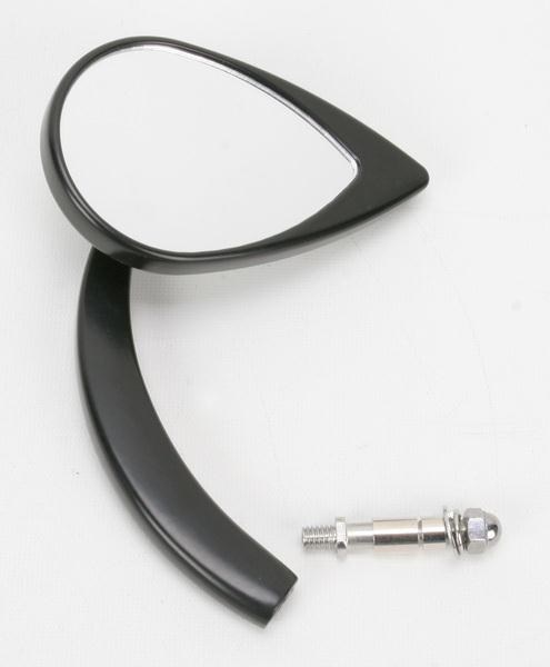 Tear-Drop Mirror - Black, Long Stem