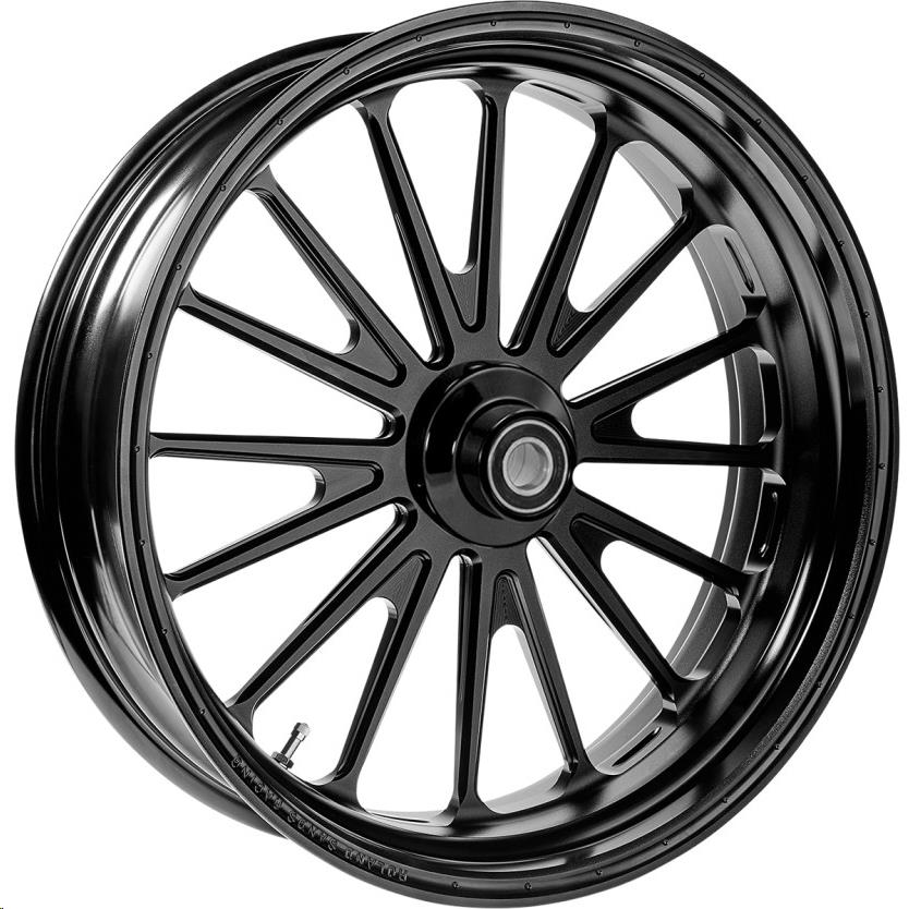 Traction One-Piece Aluminum Front Wheel - 21in. x 3.5in. - Black Ops