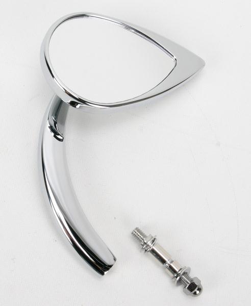 Tear-Drop Mirror - Chrome, Long-Stem
