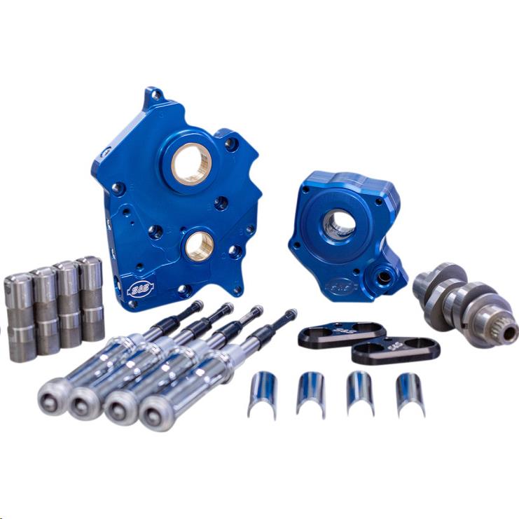 Chain Drive Camchest Kit for M-Eight - Chrome Pushrod Tubes with 465 Cam