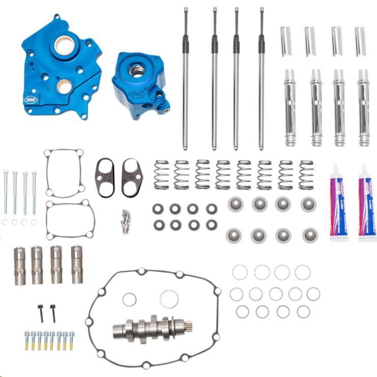 Chain Drive Camchest Kit for M-Eight - Chrome Pushrod Tubes with 550 Cam