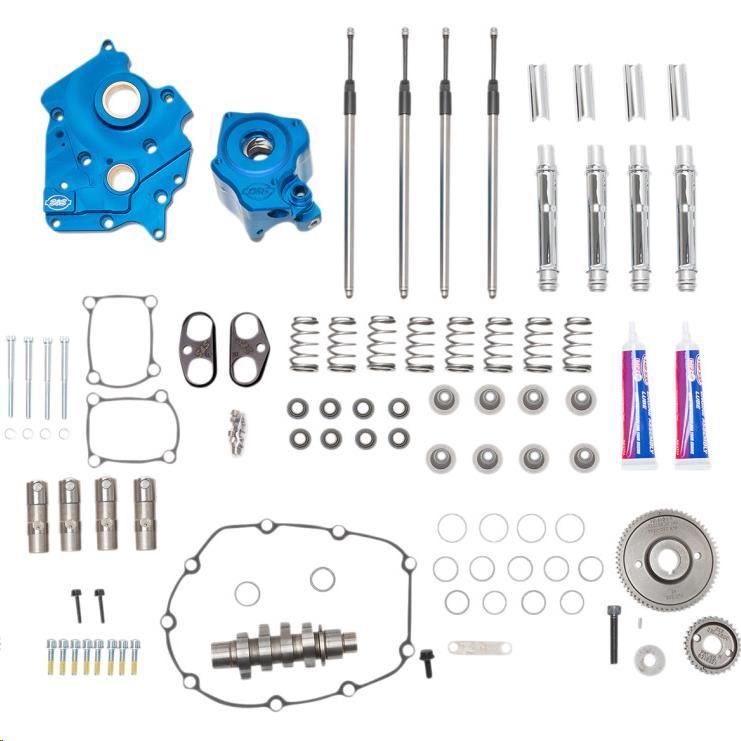 Gear Drive Camchest Kit for M-Eight - Chrome Pushrod Tubes with 550 Cam