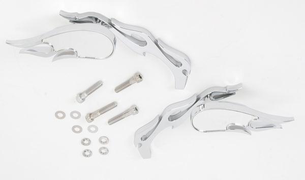 Die-Cast Mirror - 3-D Flame with Flame Stem