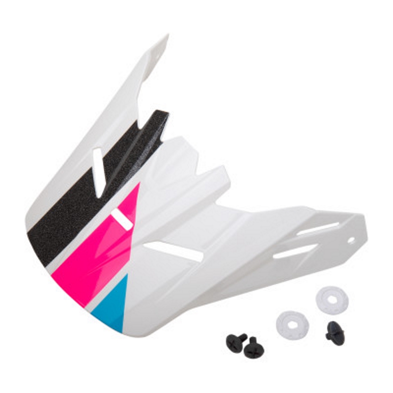 Visor Kit for Rise Evac Youth Helmets - White/Pink/Blue