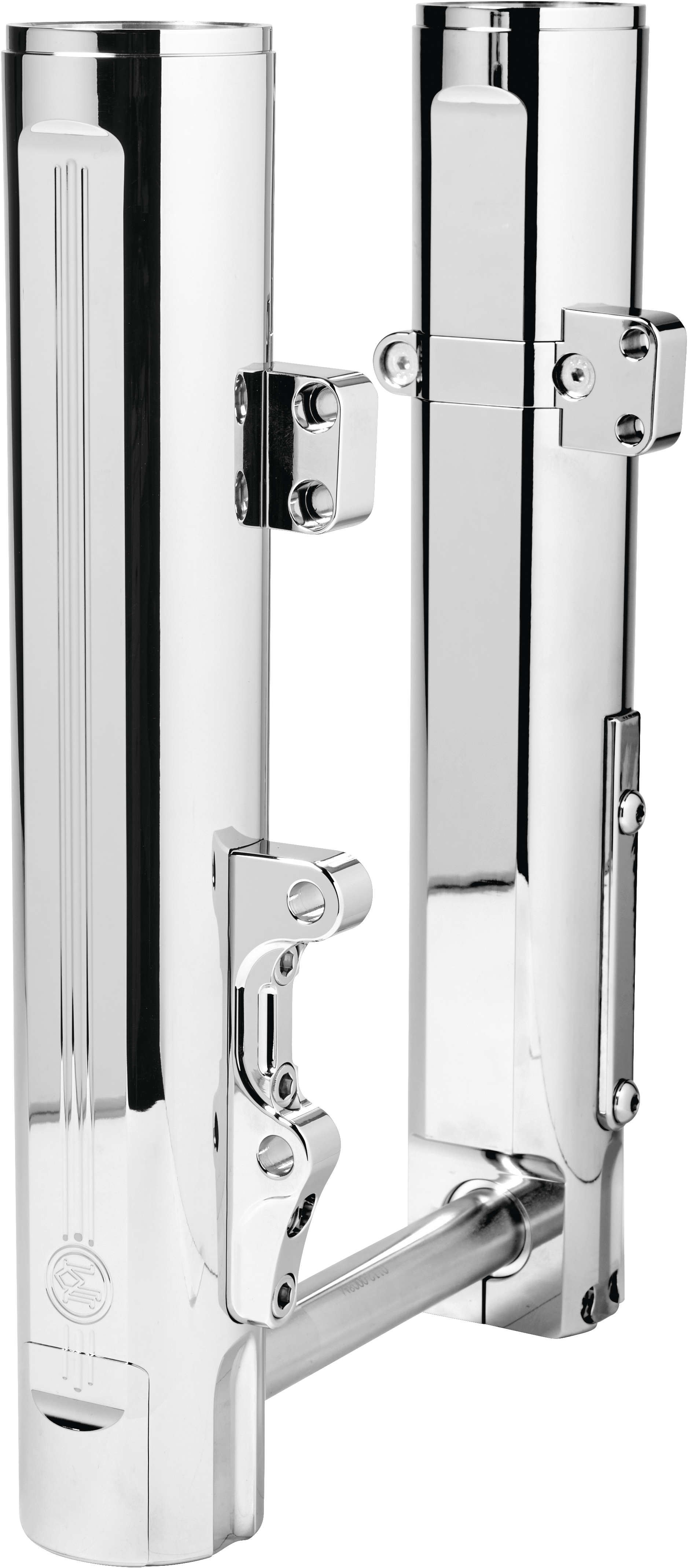 Fork Leg Kit for Stock or Performance Machine Calipers - Single Disc - Chrome