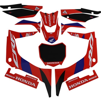 HRC Honda Complete Graphic Kit - Black
