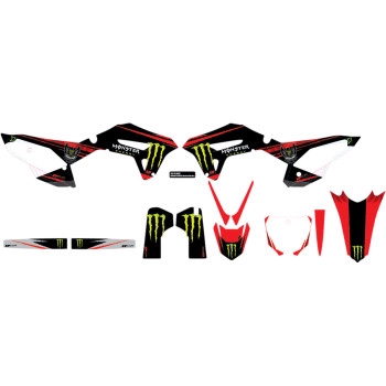 Monster Energy Complete Graphic Kit - White