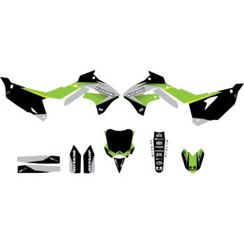 COR 9 Kawasaki Complete Graphic Kit - Black