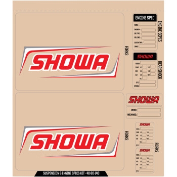 Suspension Showa Decal Kit - Red