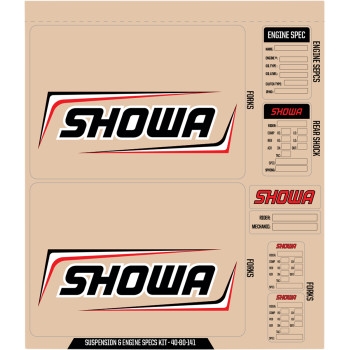 Suspension Showa Decal Kit - Black