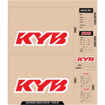 Suspension KYB Decal Kit - Red