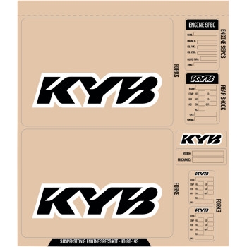 Suspension KYB Decal Kit - Black
