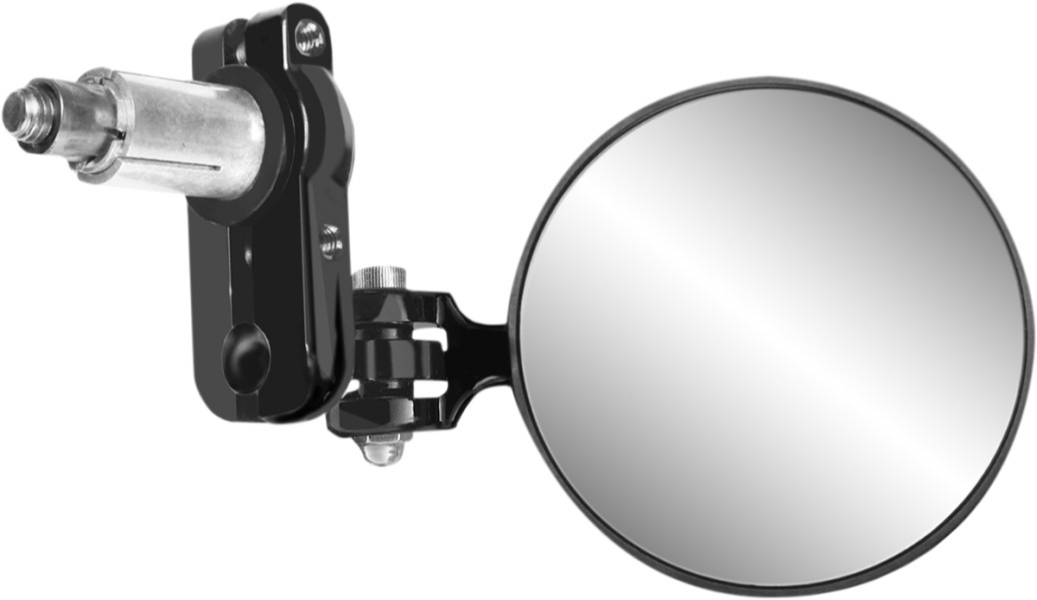 Bar End Mirror - Round - Black