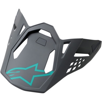 Visor for S-M8 Supertech Helmets - Radium/Matte Gray/Teal
