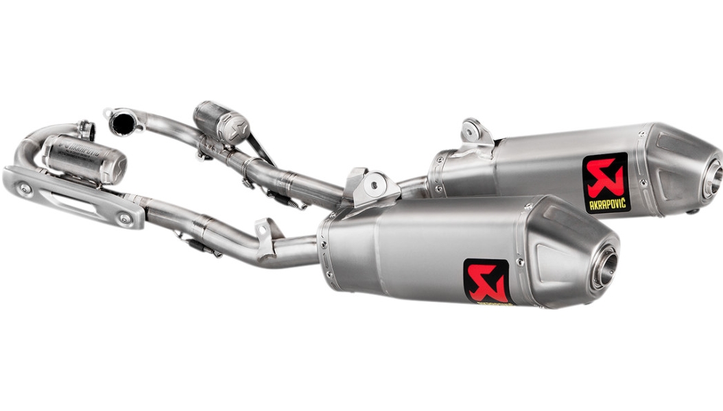Evolution Line Full System Exhaust - Titanium Muffler with Spark Arrester