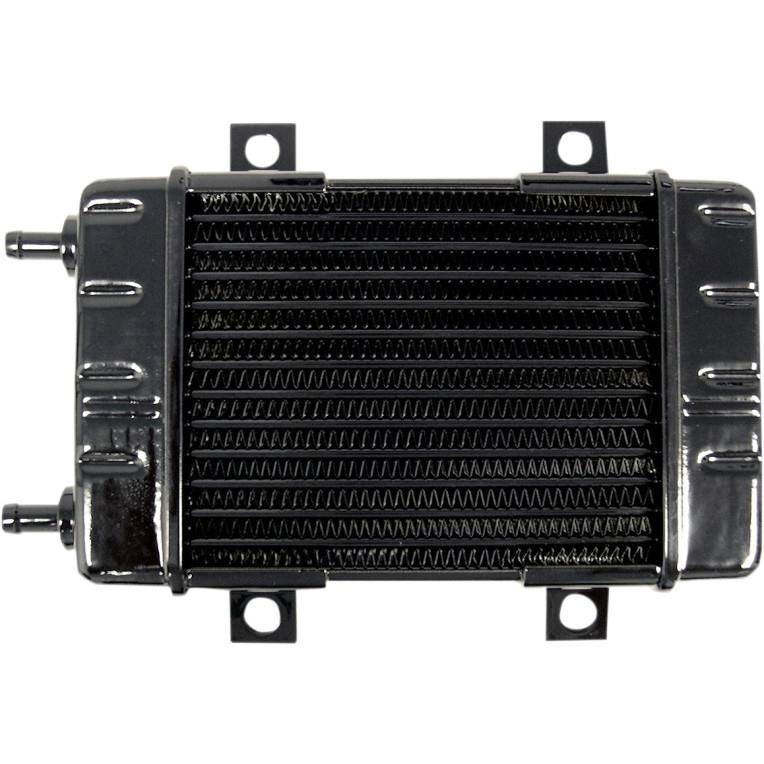 Universal 14-Row Oil Cooler - 8.25 L x 5.25 W x 1.5 D - 4 Mounting Tabs