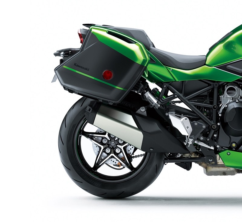 KQR Hard Saddlebags Trim Set - 28L. - Emerald Blaze Green
