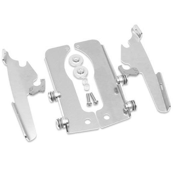 Trigger-Lock Mount Kit for Batwing Fairing and Fats/Slim Windshields - Polished