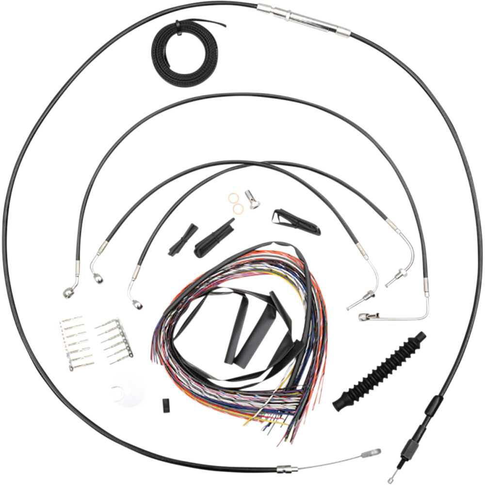 Complete Black Vinyl/Stainless Cable Kit - Mini Ape Hangers