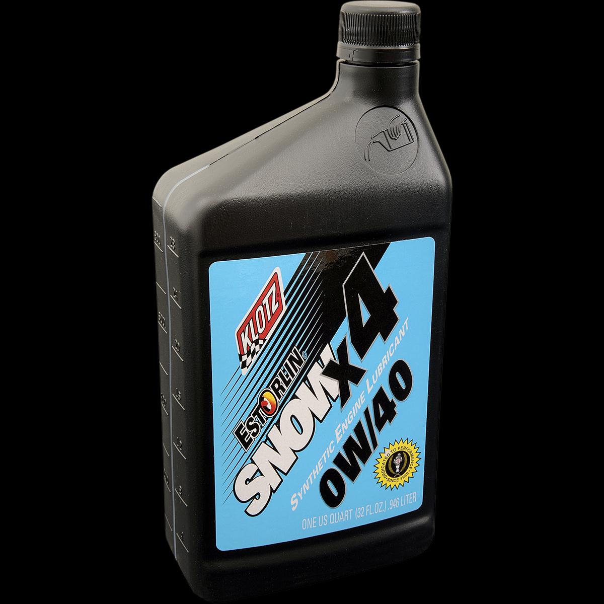 Snow X4 Estorlin Synthetic Lubricant - 0W40 - 1qt.