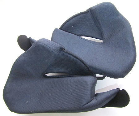 Cheek Pads for Sy-Max 3 BT Helmets - Lg - White Snap