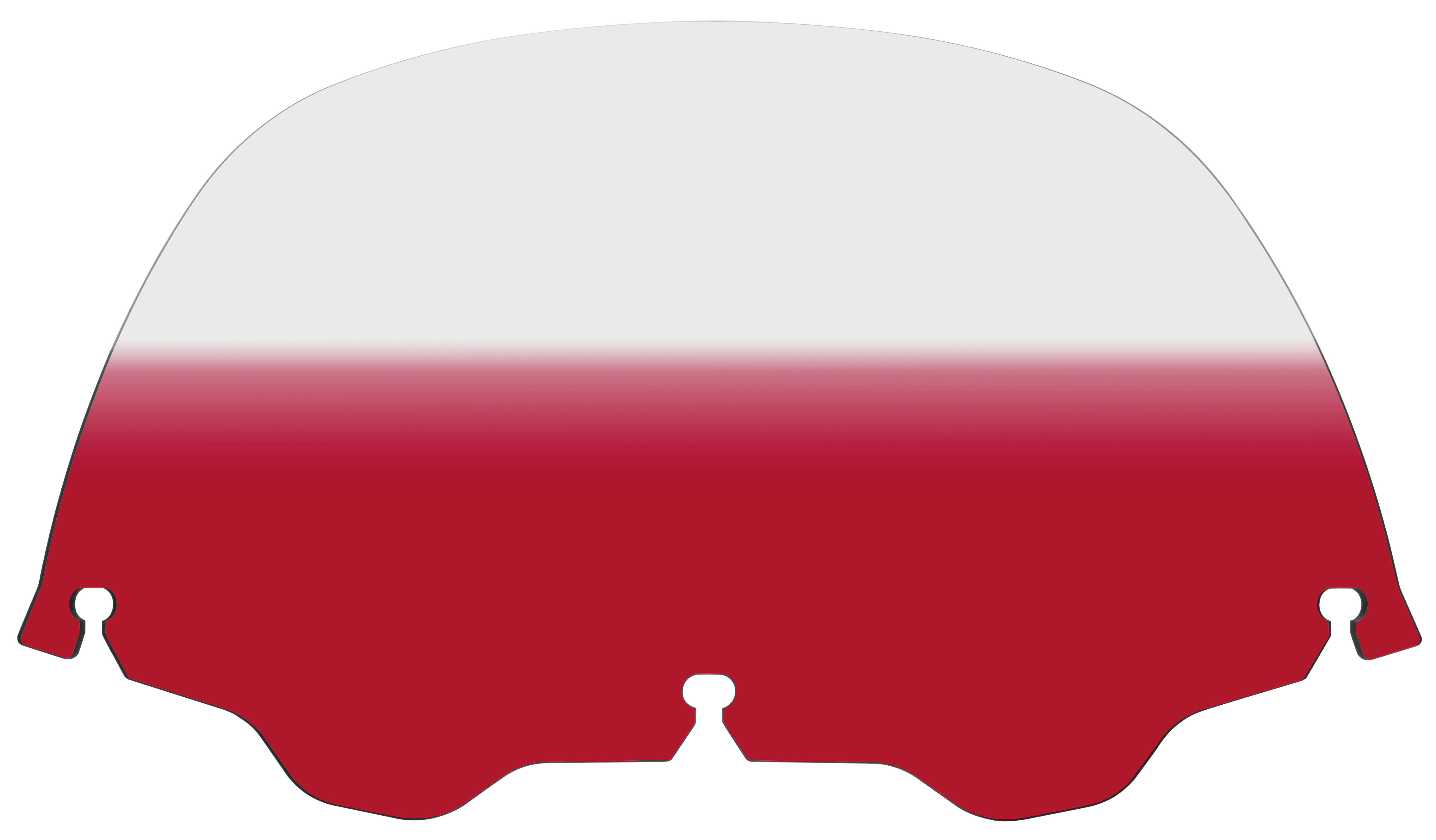 Standard Windshield - 9in. - Gradient Ruby