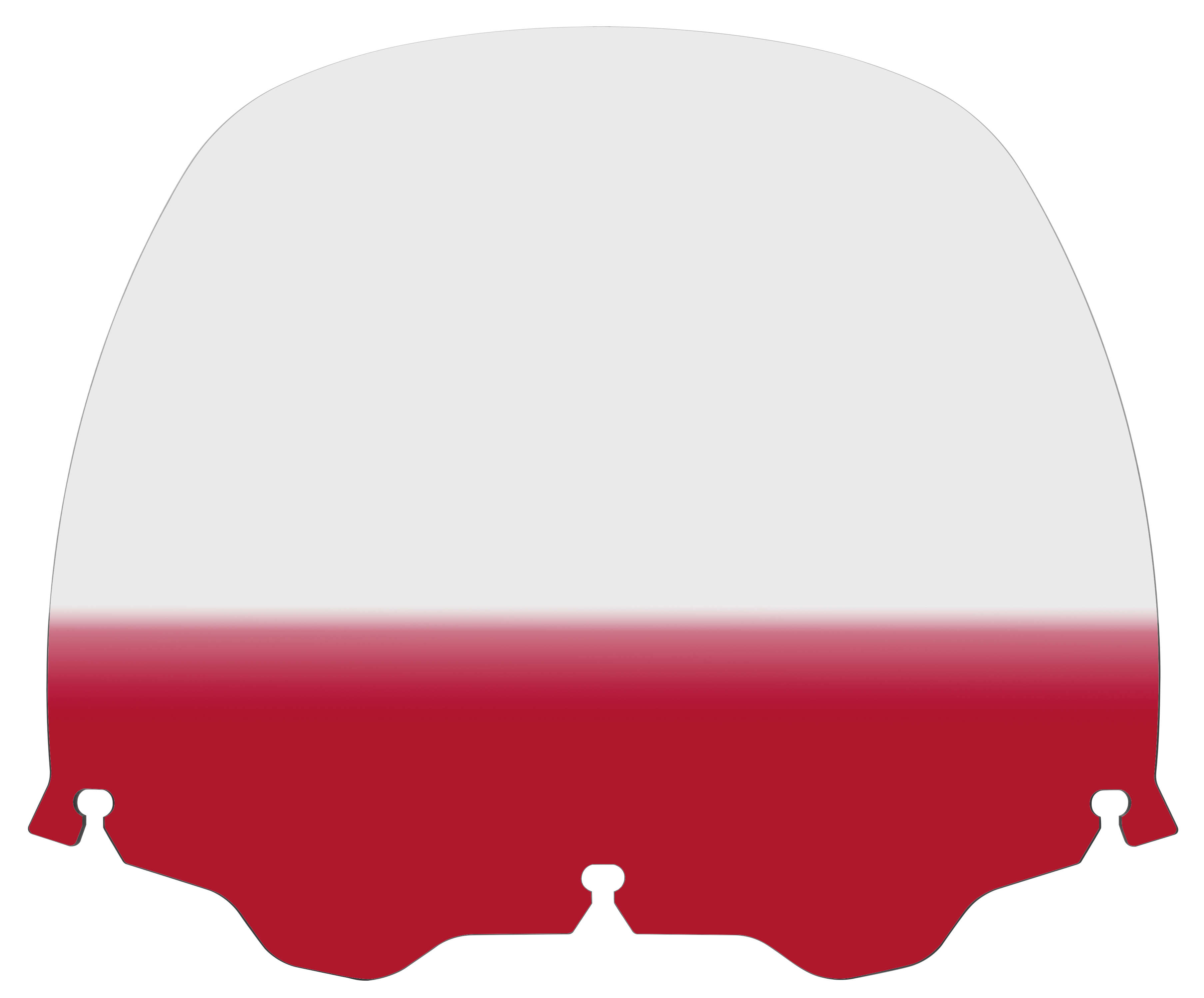 Standard Windshield - 15in. - Gradient Ruby