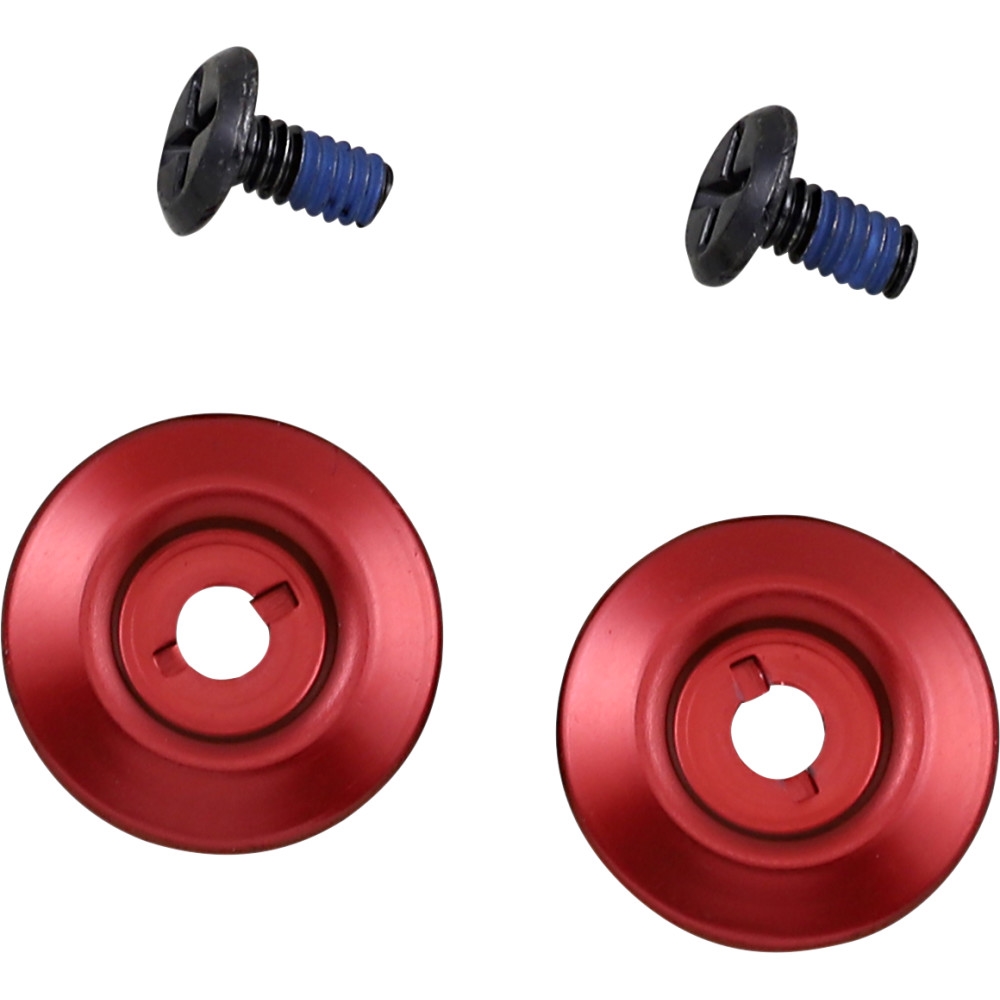 Hardware Kit for Lane Splitter/Gringo S Helmets - Black Screw/Red Baseplate