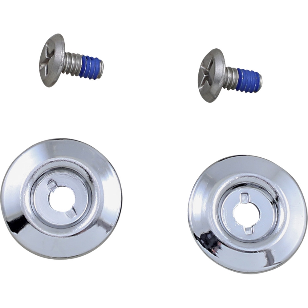 Hardware Kit for Lane Splitter/Gringo S Helmets - Stainless Steel Screw/Chrome Baseplate