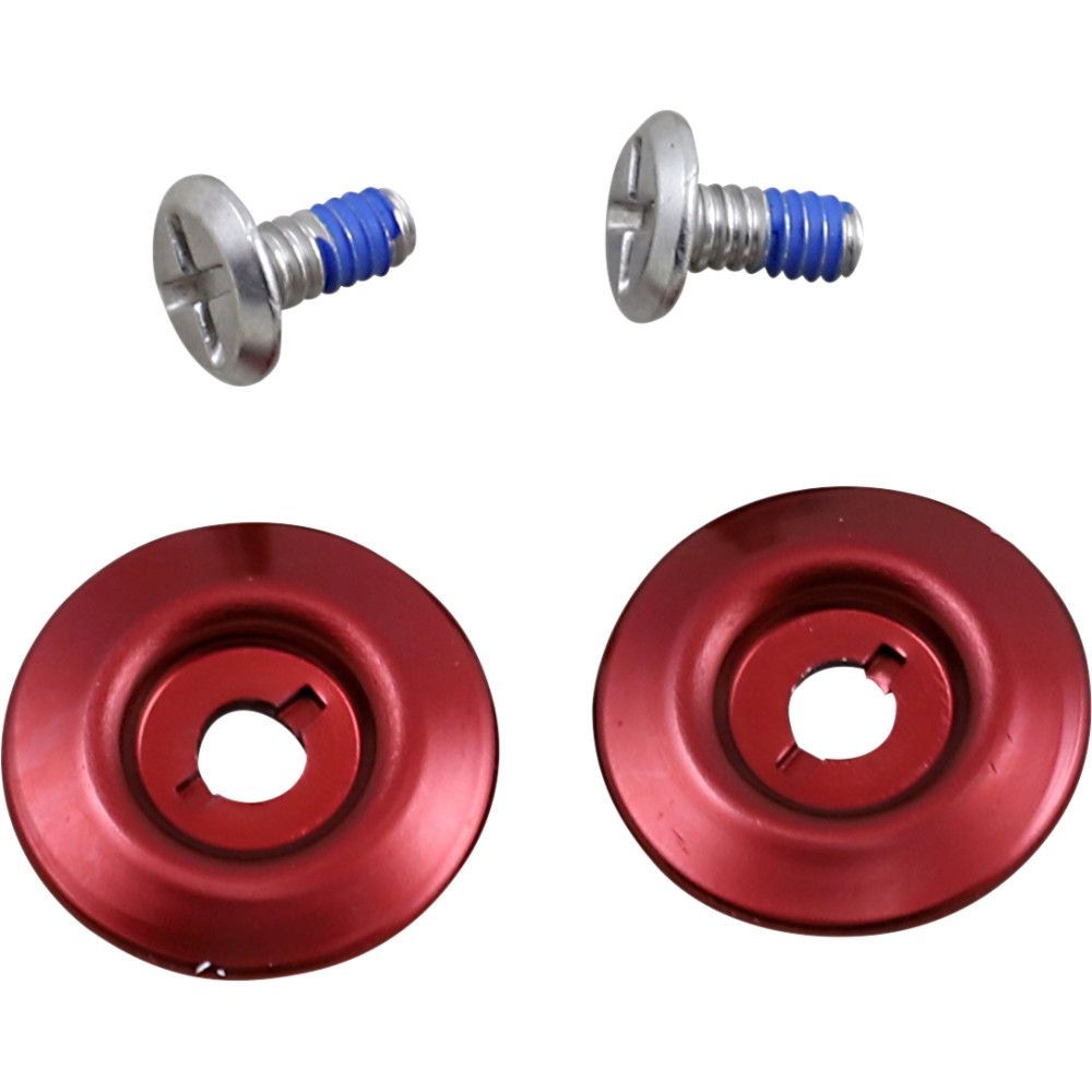 Hardware Kit for Lane Splitter/Gringo S Helmets - Stainless Steel Screw/Red Baseplate