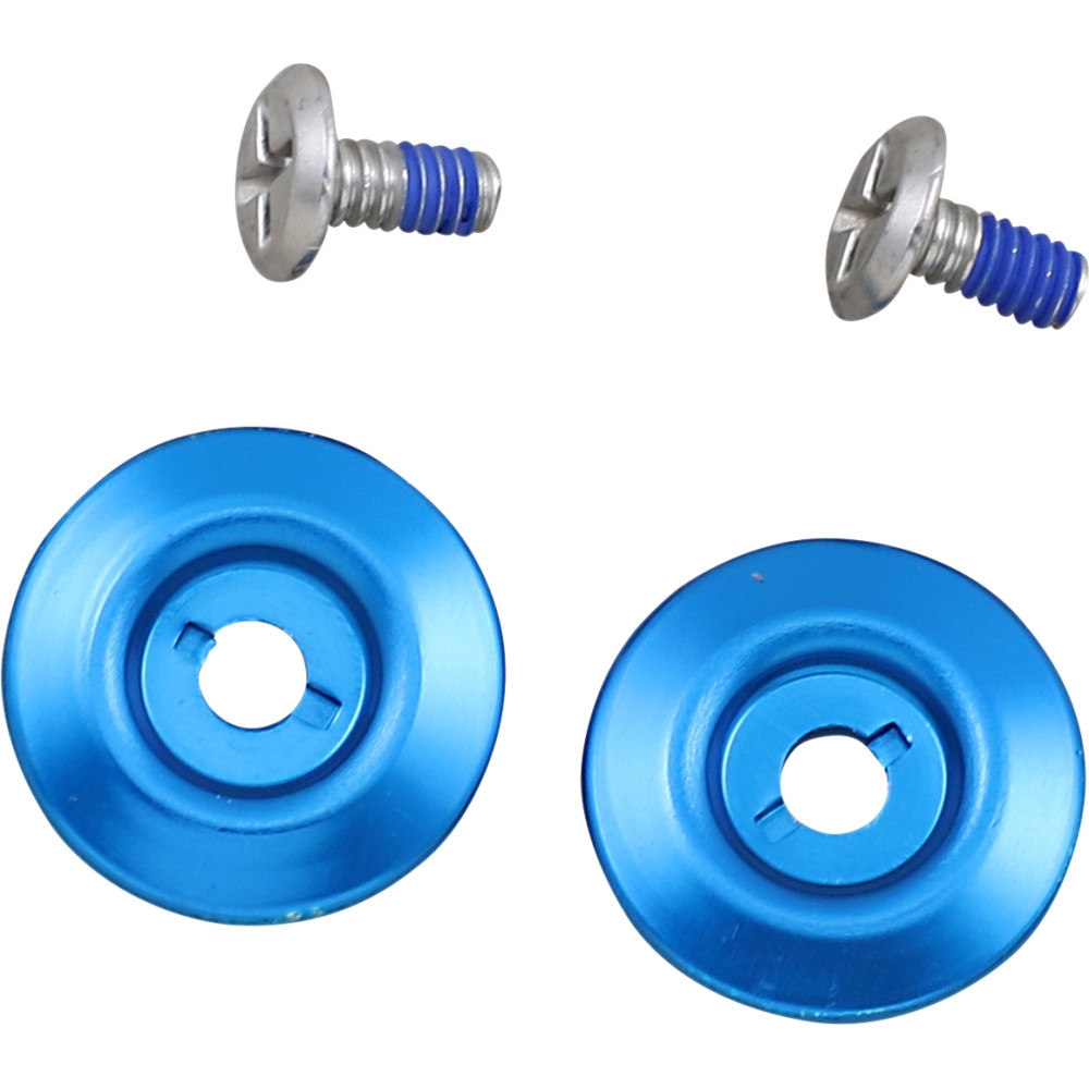 Hardware Kit for Lane Splitter/Gringo S Helmets - Stainless Steel Screw/Blue Baseplate