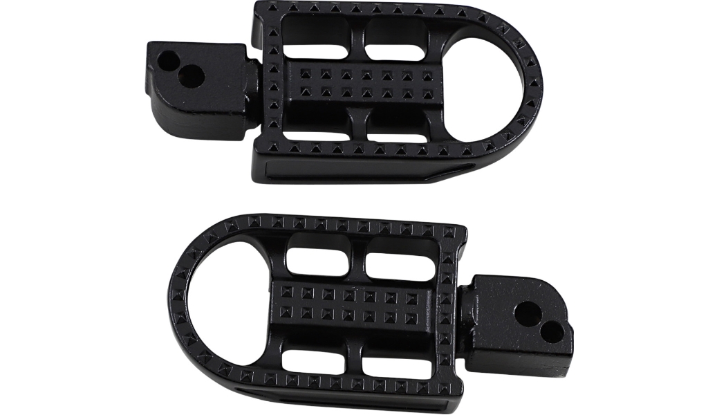 Mushman Passenger Footpegs - Black Electroplated