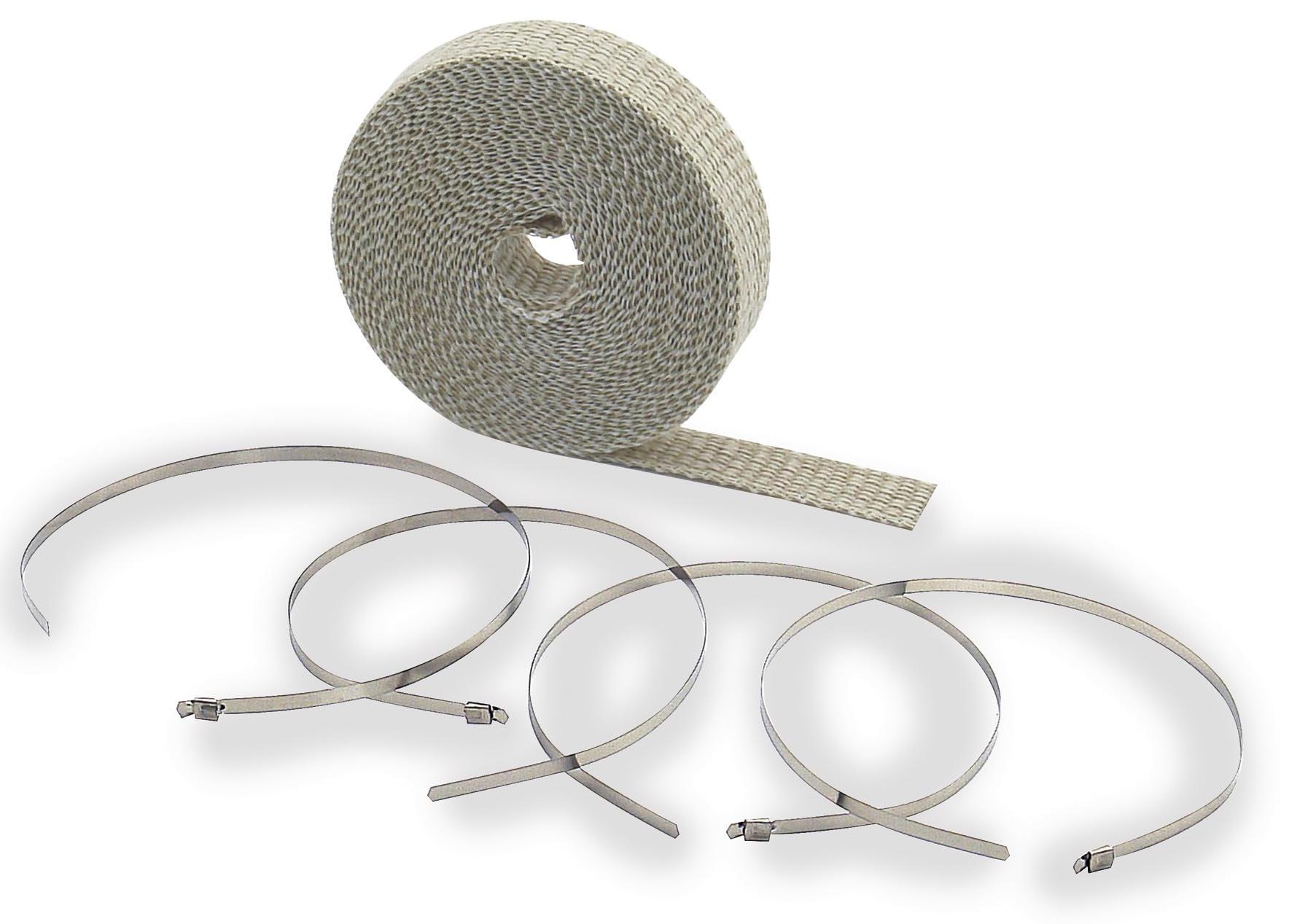 High-Temperature Exhaust Wrap Kit - Tan - 2in. x 25ft.