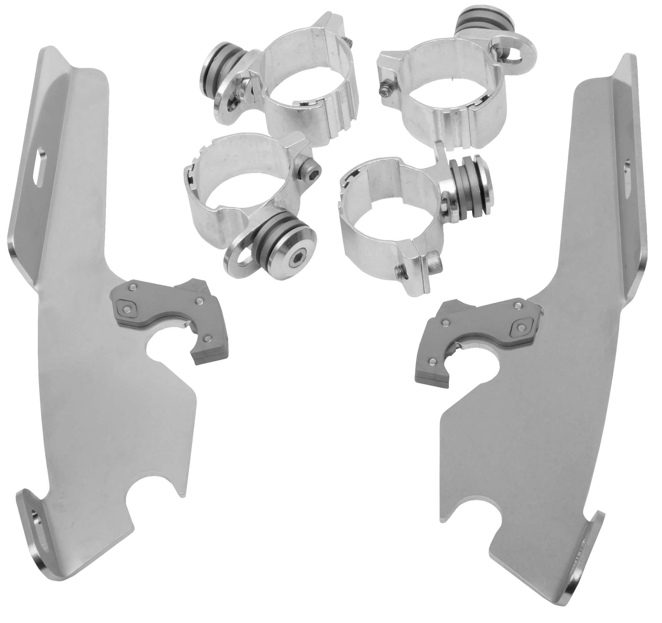 Trigger-Lock Mount Kit for Fats/Slim Windshields - Polished