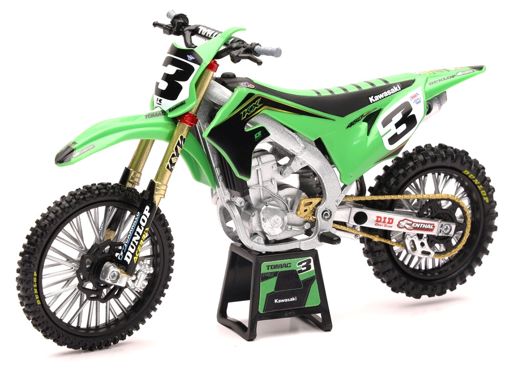 1:12 Scale Factory Kawasaki - KX450F - Eli Tomac - Green/Black