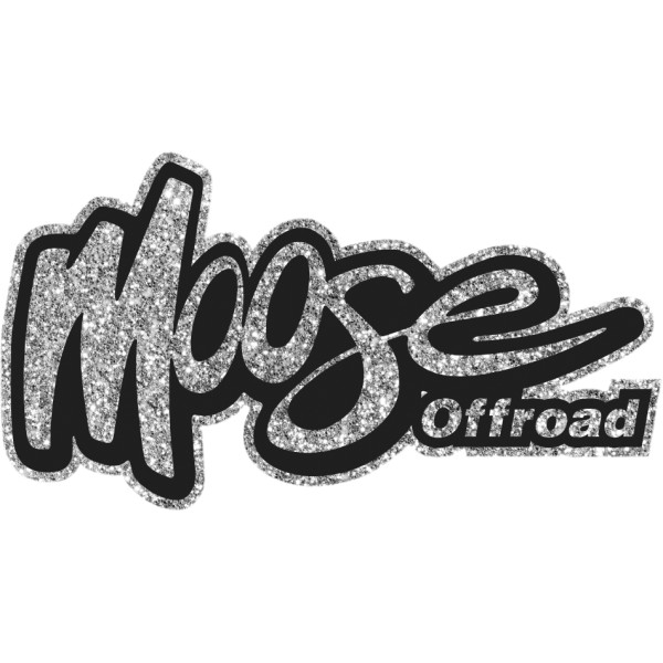 Moose Decal - Retro Silver - 10 pack