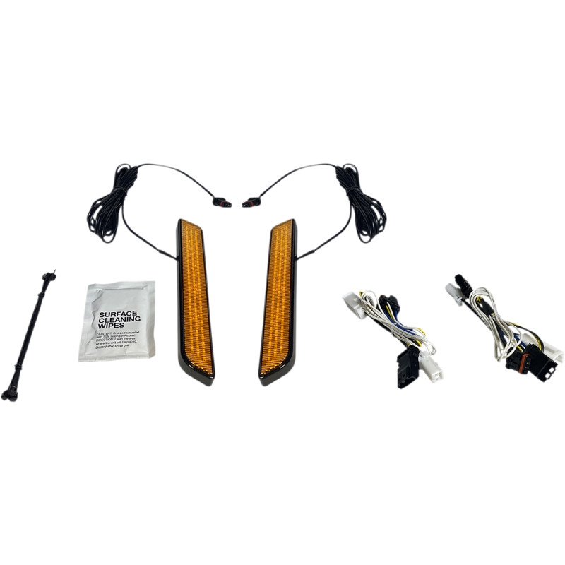 LED Front Fork Lightz - Amber Lens/Black Finish