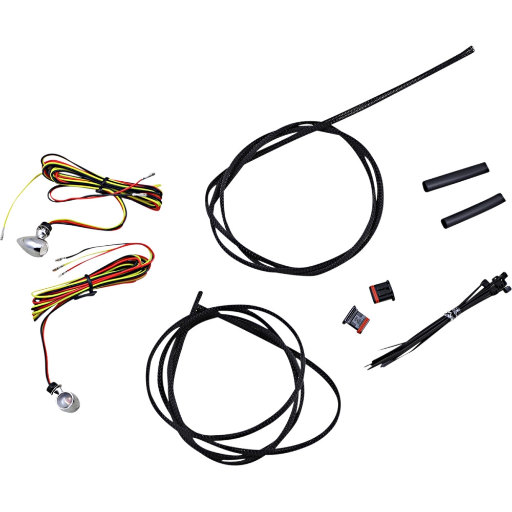 Micro Bullet LED Turn Signal - Amber/Red, Chrome Finish