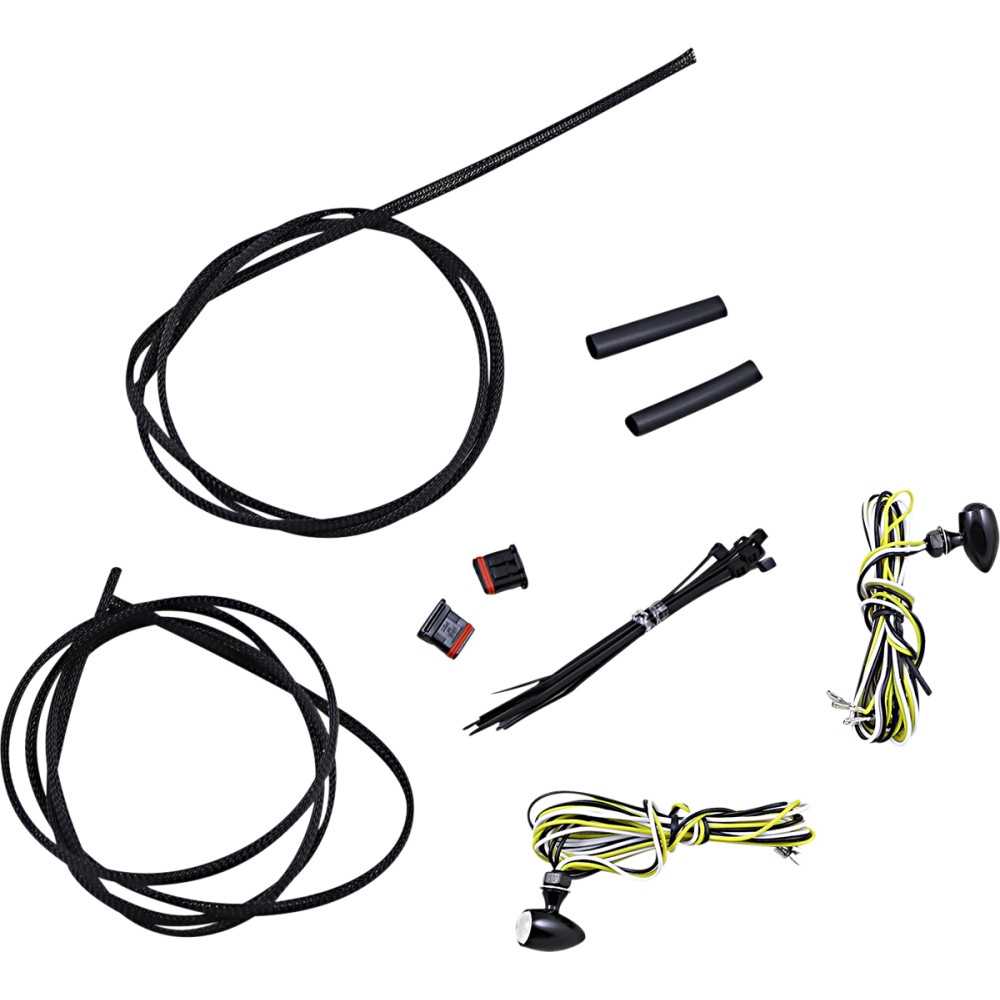 Micro Bullet LED Turn Signal - Amber/White, Gloss Black Finish