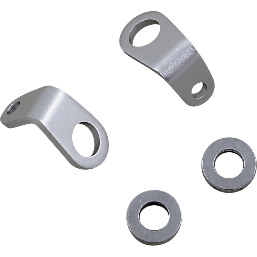 Micro Bullet Turn Signal Mounting L-Brackets - Silver