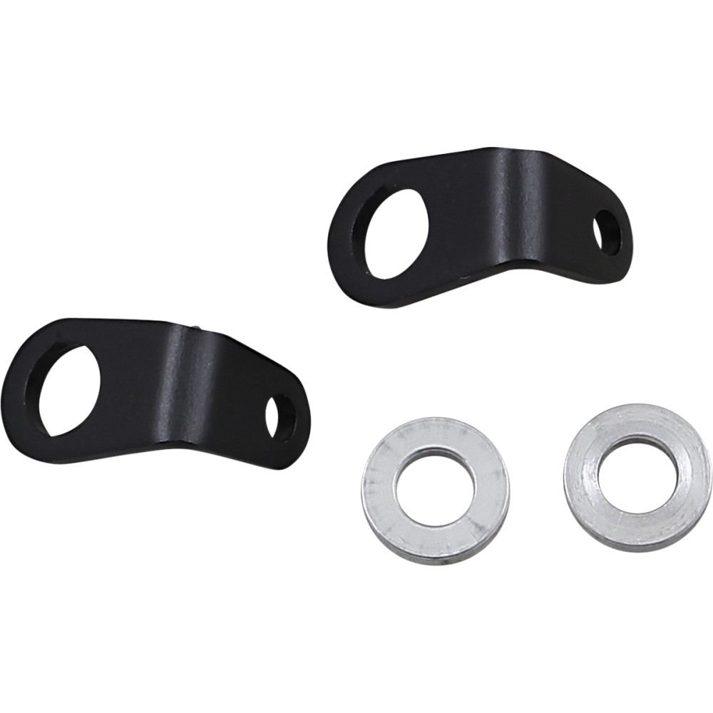 Micro Bullet Turn Signal Mounting L-Brackets - Black