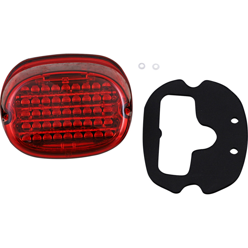 Low-Profile LED Taillight without License Plate Ilumination Window - Red Lens