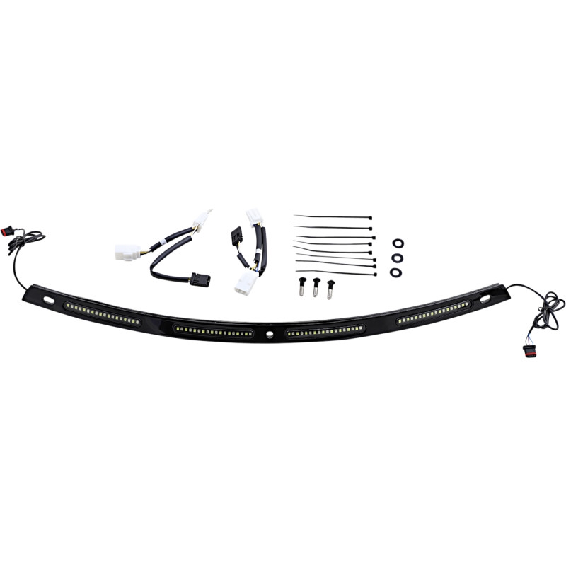 Dynamic LED Windshield Trim with Sequential Turn Signals - Gloss Black