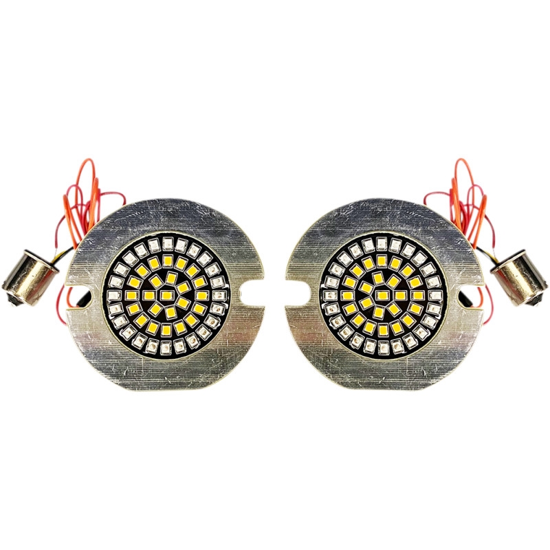 Genesis 4 Amber/Red Dynamic Clusters2 Rear Turn Signal Inserts