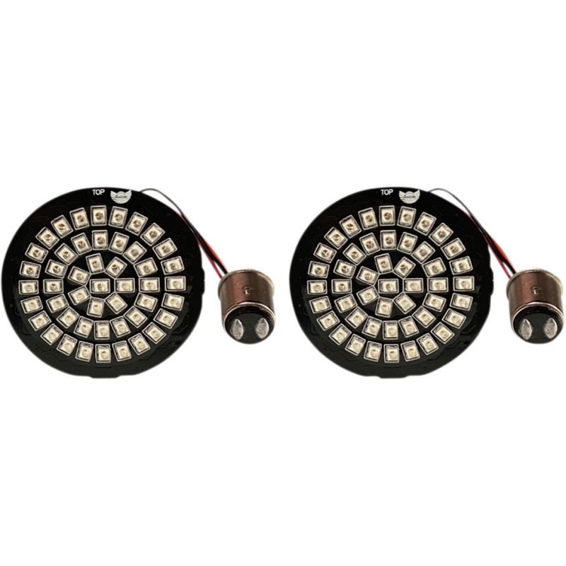 Genesis 4 Red Ring 1157 Rear Turn Signal Inserts