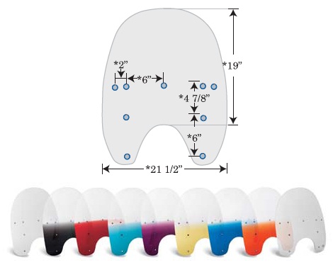 Replacement Plastic for HD Detachable Compact Windshield - 17in. - Solar
