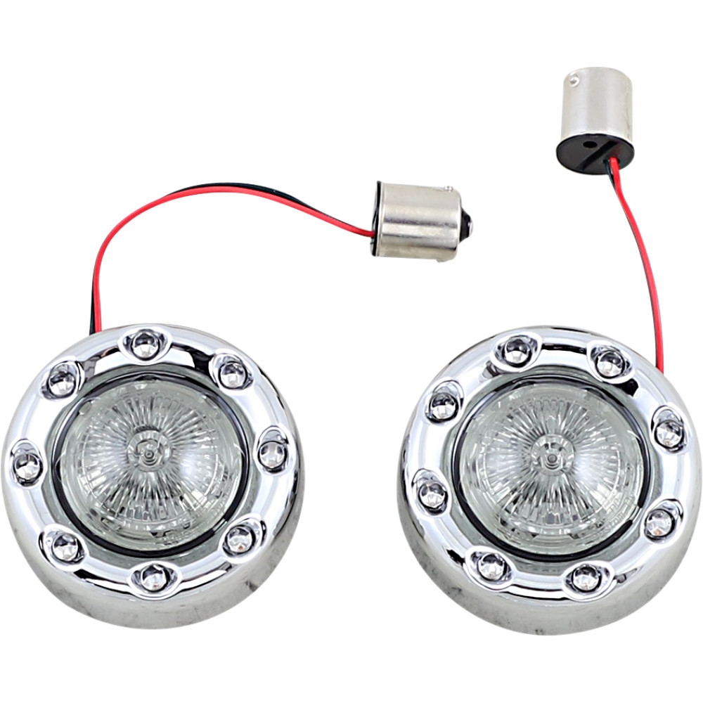 ProBeam Bullet Ringz Rear Turn Signal Inserts - Chrome, Smoke Lens